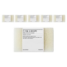 생활살림 뽀송 거품 주방 수세미, 2개입, 6개