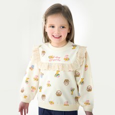 WALTONKIDS 女童方領蕾絲T恤