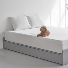 도모 라베노 무헤드 3단 수납형 침대 프레임 + 포켓스프링 매트리스 세트 방문설치, 그레이(프레임), 화이트(매트리스)