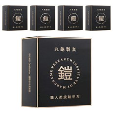 丸龜製套 職人柔旋鎧甲灰 保險套 環紋型, 6入, 5盒