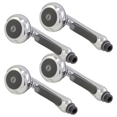 淋浴按鈕節水淋浴鍍鉻, 4個, 銀