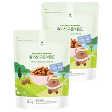 투데이넛 자연루 활기찬 구운아몬드, 800g, 2개
