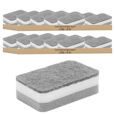 Saenghwalgongsik 雙面海綿菜瓜布 灰色, 10個, 2組