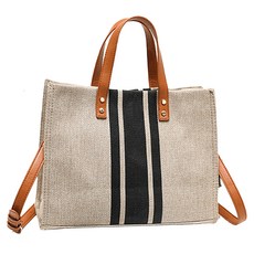 Chichills 條紋亮點日常帆布托特包 11483