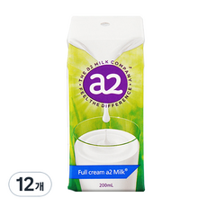 에이투밀크 멸균우유, 200ml, 12개