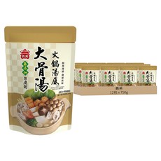 義美 大骨湯火鍋湯底, 750g, 12包