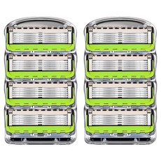 Daonselect 吉列鋒隱動力相容5層優質刮鬍刀片, 1入, 8個