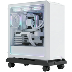 픽스몰 이동가능 컴퓨터 본체 받침대, 블랙, 1개