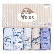 V-KIDS 男童鯊魚三角內褲5件組