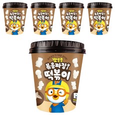 Pororo 淘氣小企鵝 炸醬炒年糕即食杯, 110g, 5入