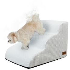 올미오펫 구름패브릭 곡선 강아지 계단, 퓨어화이트, 1개