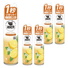 KOBAYASHI 小林製藥 消臭元 浴廁芳香噴霧 280ml, 清爽檸檬, 5瓶