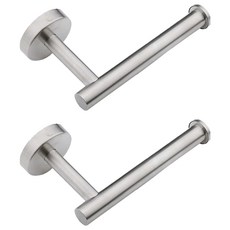 不鏽鋼立式壁掛式衛生紙架 鑽孔型, 2個, 銀色