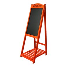 마메 빈티지 입간판 블랙보드 오렌지, 원목