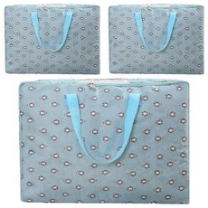 M&P LIFE 牛津布大型棉被收納箱, 企鵝(藍色), 3個