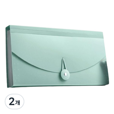 아스터 사무실 통장 영수증 정리함 바인더 아코디언파일, 그린, 2개