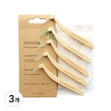 수딩플레이스 대나무 ㄱ자형 대안 치간칫솔 0.6mm x 10cm, 3개, 5개입