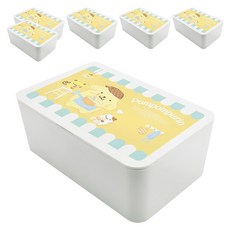 收納王妃 三麗鷗 濕紙巾盒, 白色 布丁狗開店, 6個