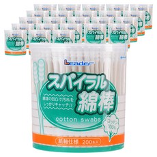 Leader 螺旋棉花棒, 200入, 24個