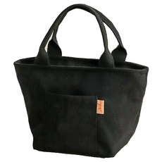 圓本 加厚鋁箔手提帆布袋, 1個, 黑色