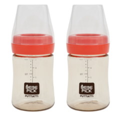 PPSU奶瓶, 無奶嘴, 珊瑚橘, 150ml, 2個
