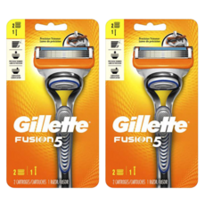 질레트 퓨전 면도기 핸들 + 면도날 2입, 1개입, 2세트