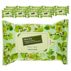 더페이스샵 허브데이 클렌징 티슈, 20매입, 15개