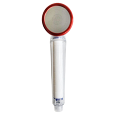 雙手萬能 增壓蓮蓬頭把手 7.4 x 1.8 x 24cm 180g, 白色 + 紅色, 1個