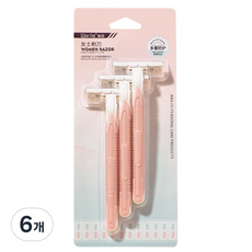 Mood Point 女士柔軟雙刀片剃須刀均碼, 6個, 1件