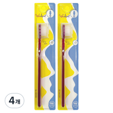 WEDENT 威登 迷你刷頭雙重細軟毛牙刷 梅子色, 4個, 1入