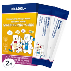 닥터아돌 칼슘아연D 포도맛 젤리스틱 패밀리 20g, 30회분, 2개