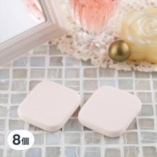KAI 貝印 美肌易潔粉撲 長角型, KQ-3242, 8個