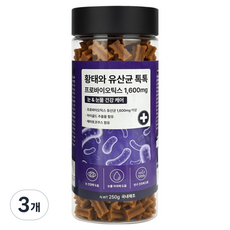 야아부르니 강아지 간식 황태와 유산균 톡톡 가수분해 영양간식, 250g, 3개, 눈 앤 눈물