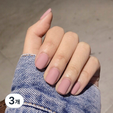 BARNA 方形美甲片, SQ 09 米粉色日常款, 3個