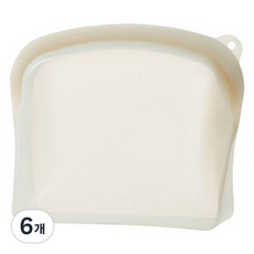 셰프토프 둥근 실리콘 지퍼백, 중(M), 1개입, 6개