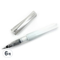 ZIG 金屬刷毛筆, 銀, 6個