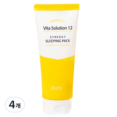 JIGOTT 維他命深層護理嫩白保濕晚安面膜, 4個, 180ml