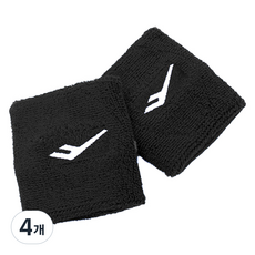 프로스펙스 테리 손목 밴드, 블랙, 4개