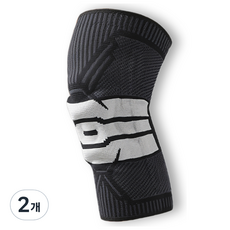 징바 배곧인터내셔널 헬스 크로스핏 실리콘 스프링 지지 무릎보호대, 그레이, 2개