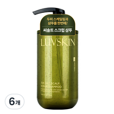 루브스킨 씨솔트 스칼프 스크럽 샴푸 그린 플로럴향, 500ml, 6개