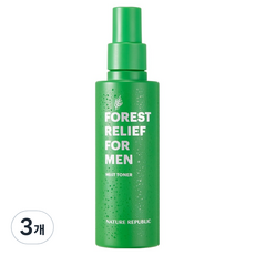 NATURE REPUBLIC 男士森林舒緩噴霧化妝水, 3個, 150ml