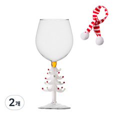 GOODLIVING 聖誕樹酒杯 白色, 360ml, 2個