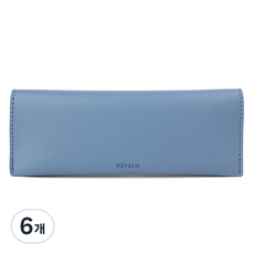 Recoz Reveur 經典皮革筆袋, 04 藍色, 6個