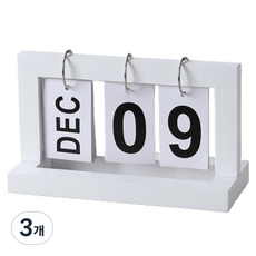 BCY 미니 데스크 캘린더, 화이트, 3개