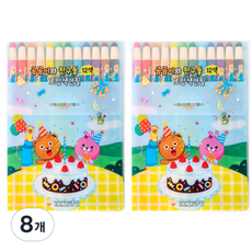 보성아이엔디 곰곰이와 친구들 르망 축지형 색연필, 12색, 8개