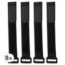 PeopleP 寬版魔鬼氈固定束帶, 黑色, 8個