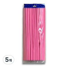 마다꾸미 요술 매직 파티 막대풍선 100p, 파스텔핑크, 5개