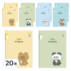 PENPIA 1000 小學線圈筆記本 3-6 無主題 23行 通用, 隨機出貨, 20個