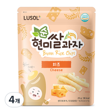 루솔 순 현미쌀과자 치즈, 25g, 4개, 치즈 맛