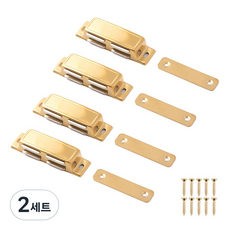 철물대장 스텐 자석 파워 빠찌링 골드 4p, 2세트